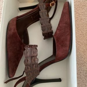 Casadei Brown Leather Heels